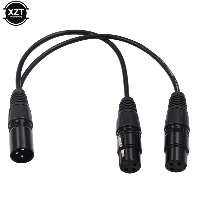 Audio Music Splitter - New 3-Pin XLR Male Plug to
