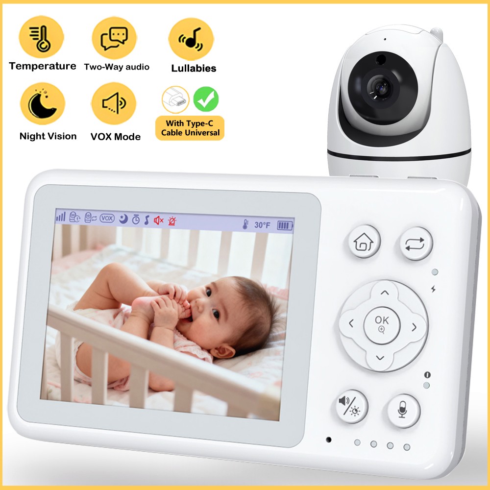 Audio Detect Music - 3.2Inch Video Baby Monitor LCD Screen