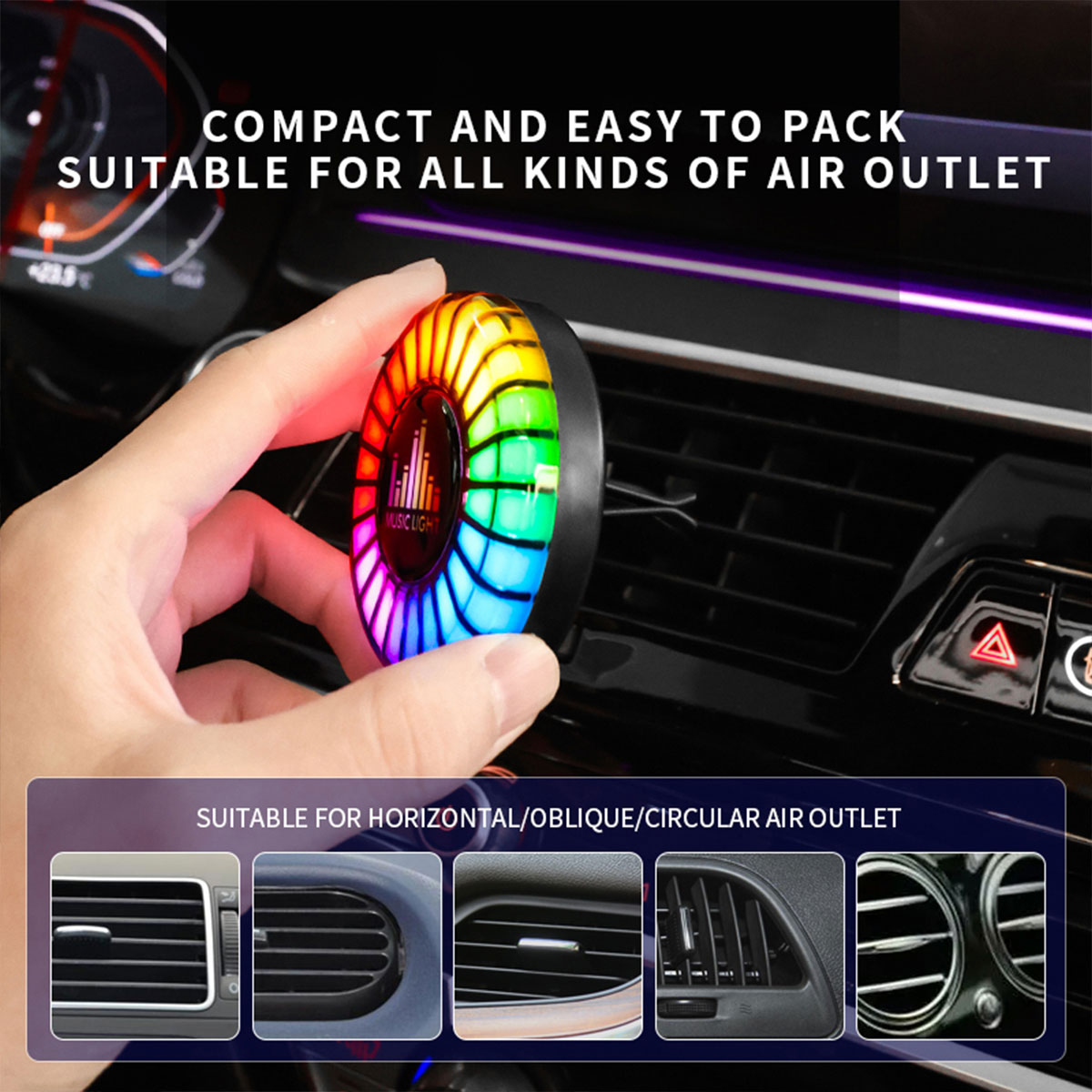 Car Music Rhythm Lamp Car Air  - Audio Music Light review and price