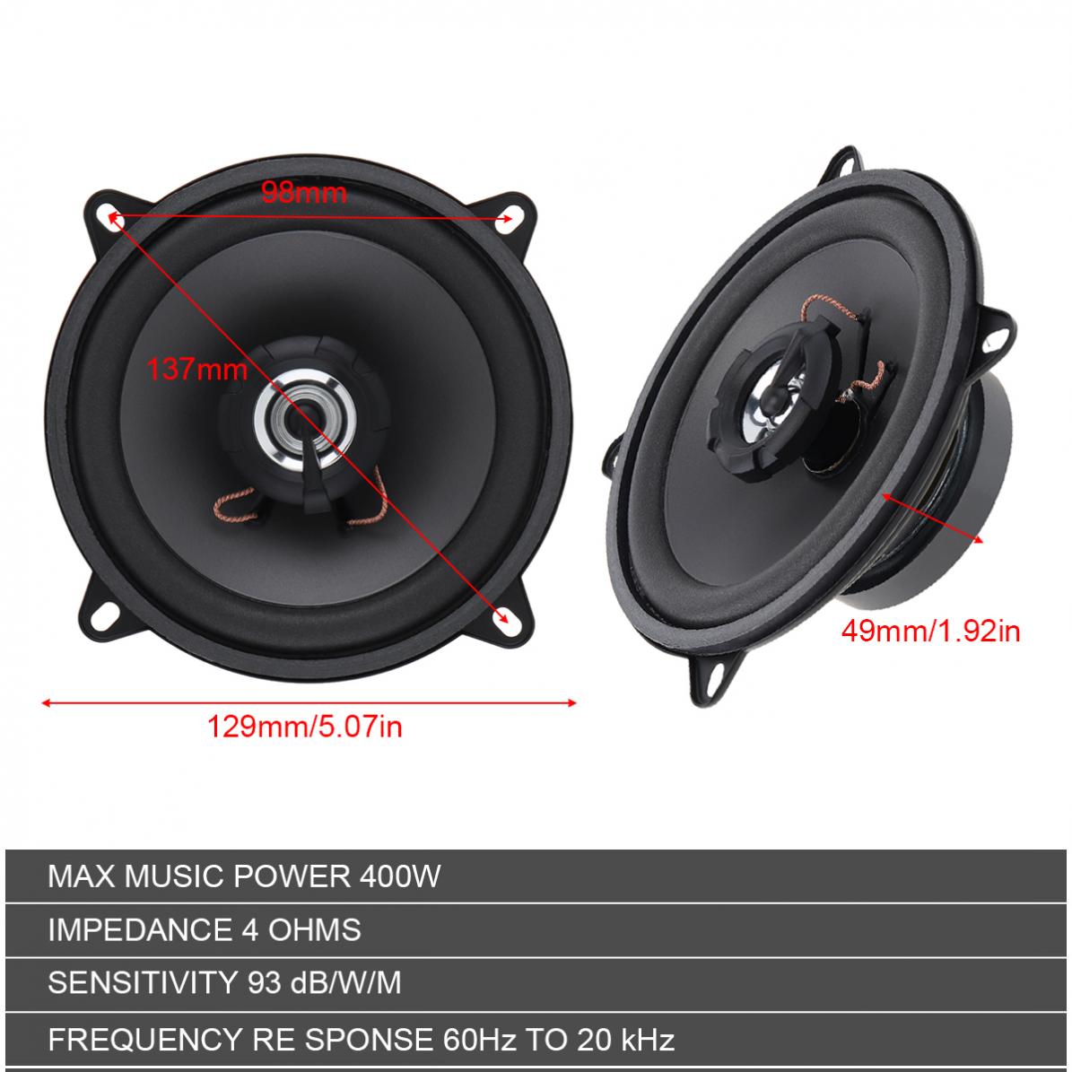 5 Inch 400W / 500W 2-Way Car H - Audio Universal Music review and price