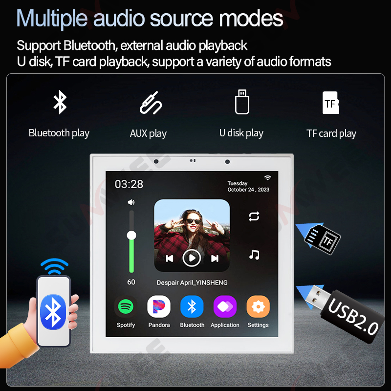 4 Inch Android 11 Tuya Smart H - Audio Music For Background review and price