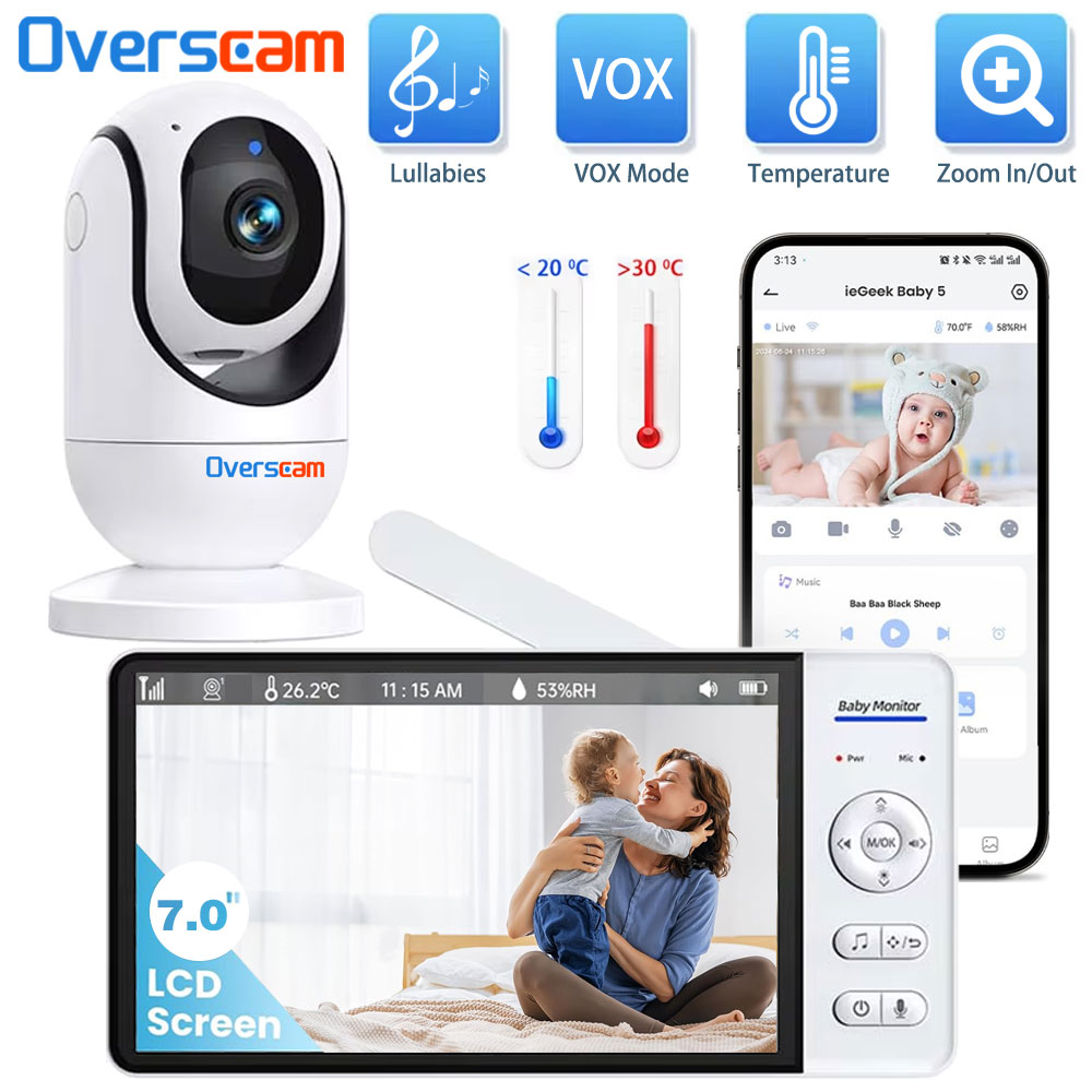 7.0 Inch Screen Baby Monitor 5 - Audio Detect Music review and price