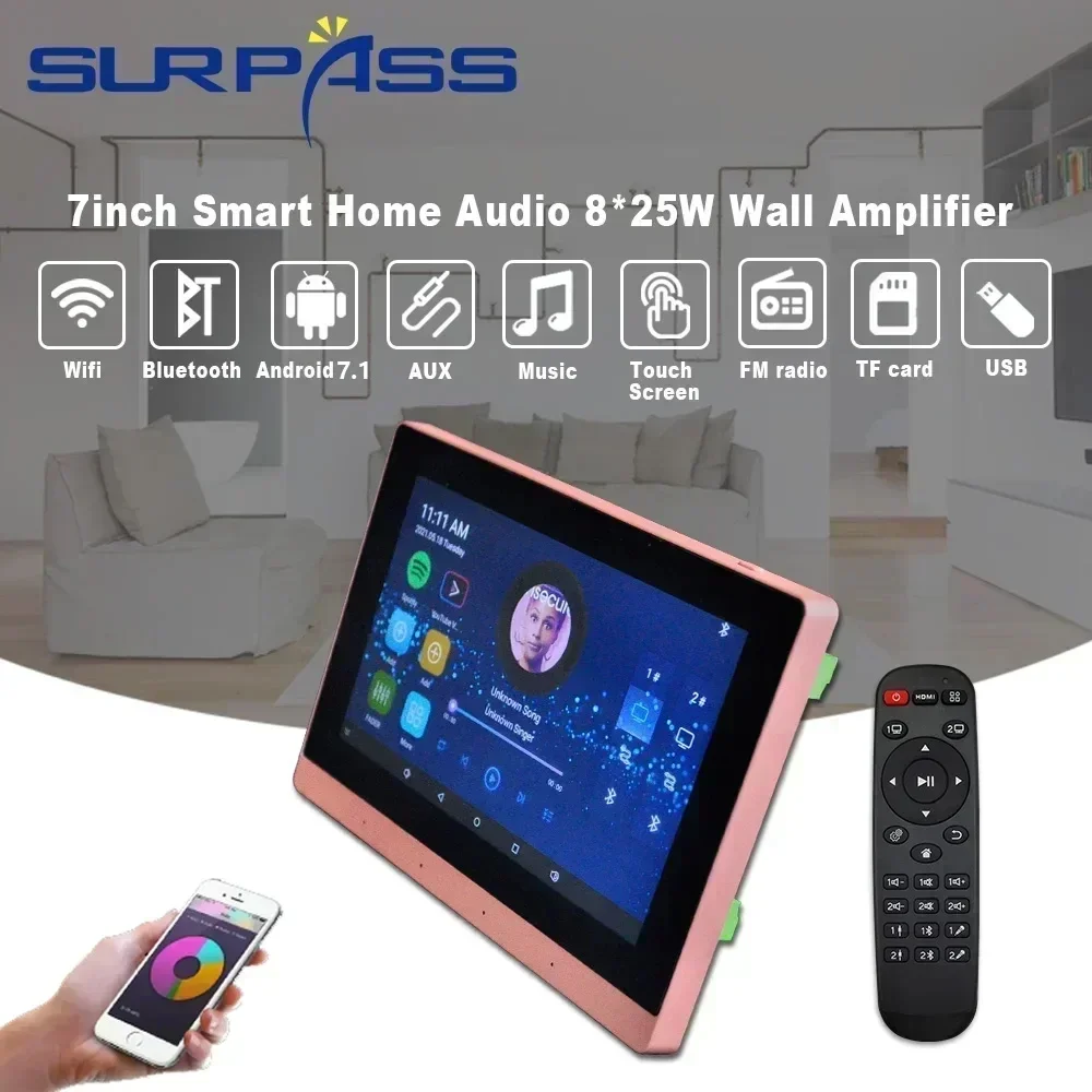 7inch WiFi In Wall Amplifier T - Audio Music For Background review and price