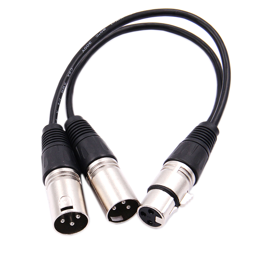 30cm 3 Pin XLR FEMALE Jack To  - Audio Music Splitter review and price
