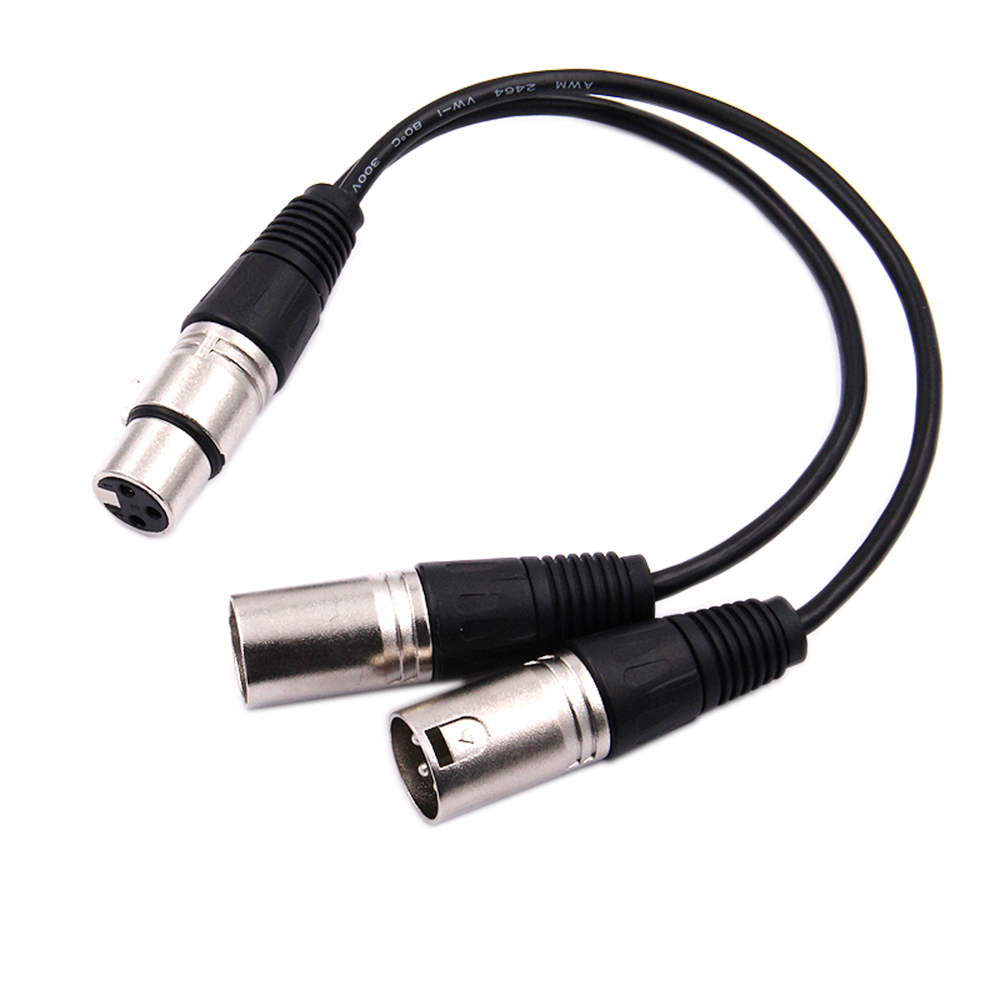 30cm 3 Pin XLR FEMALE Jack To  - Audio Music Splitter review and price