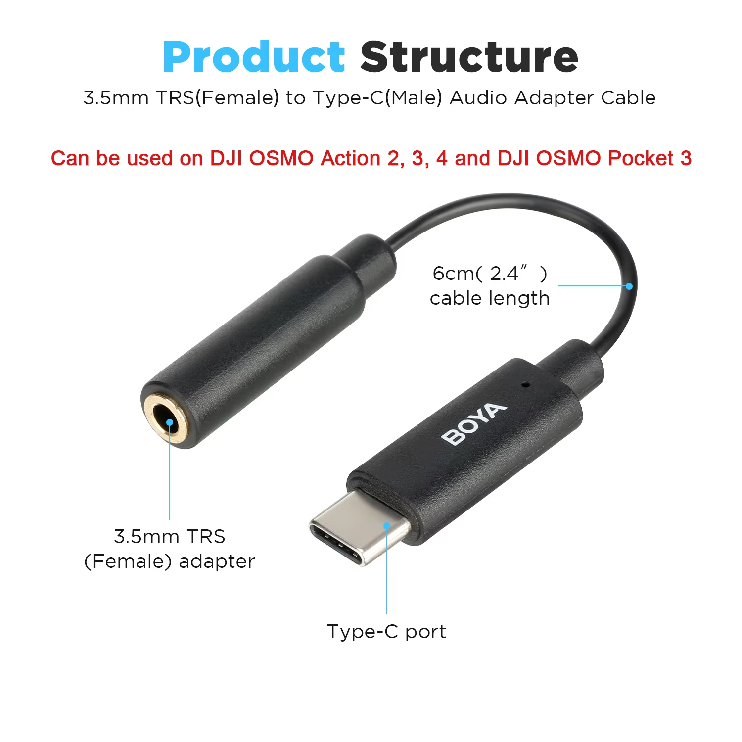 BOYA BY-K4 6cm 3.5mm TRS Femal - Contact Pickup Mic review and price