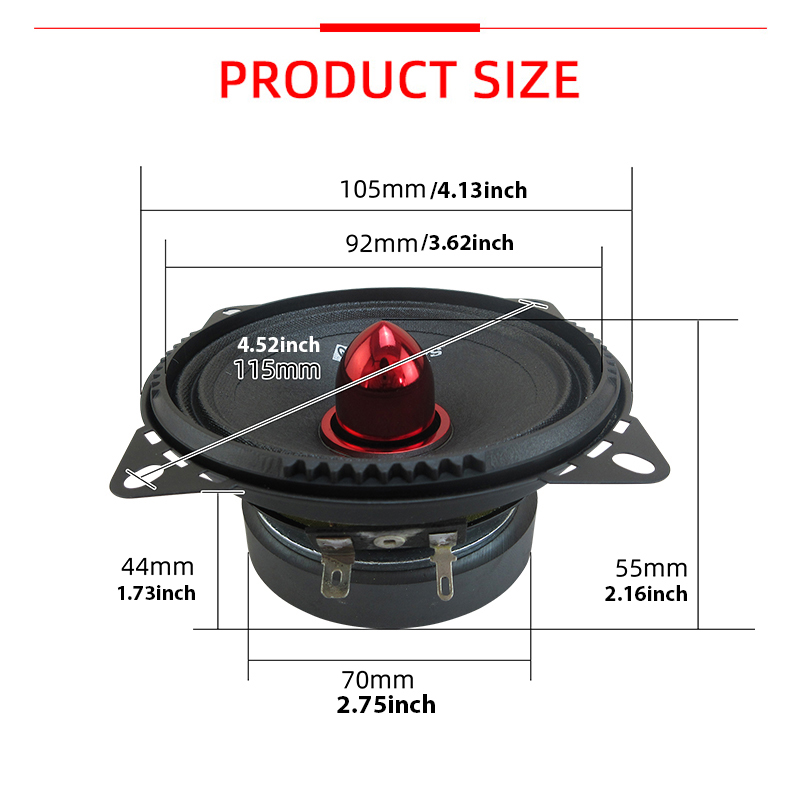2pcs 4inch Midrange Speakers 4 - Audio Universal Music review and price