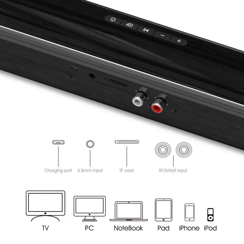 40W Wireless Bluetooth Soundba - Audio Music Visualizer Free review and price