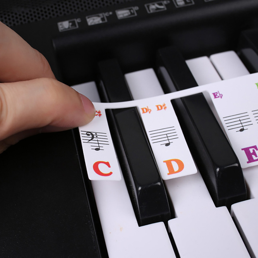 Piano Keyboard Stickers 88/61  - Audio Music Notes review and price