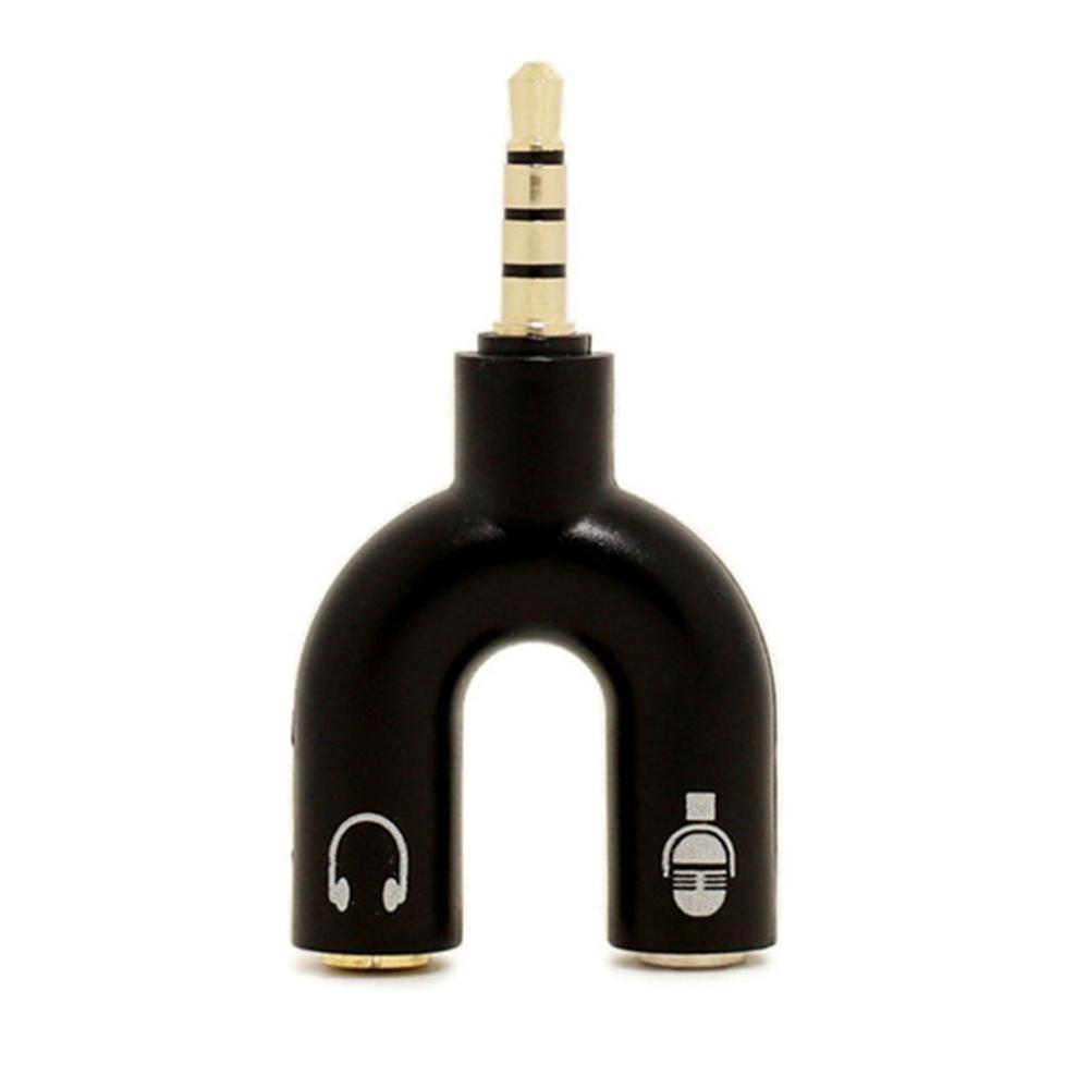 1PC Dual 3.5MM U Type Adapter  - Audio Music Splitter review and price