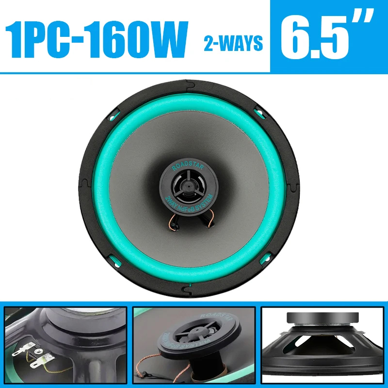 1PC 160W 6.5 Inch Car Coaxial  - Audio Universal Music review and price