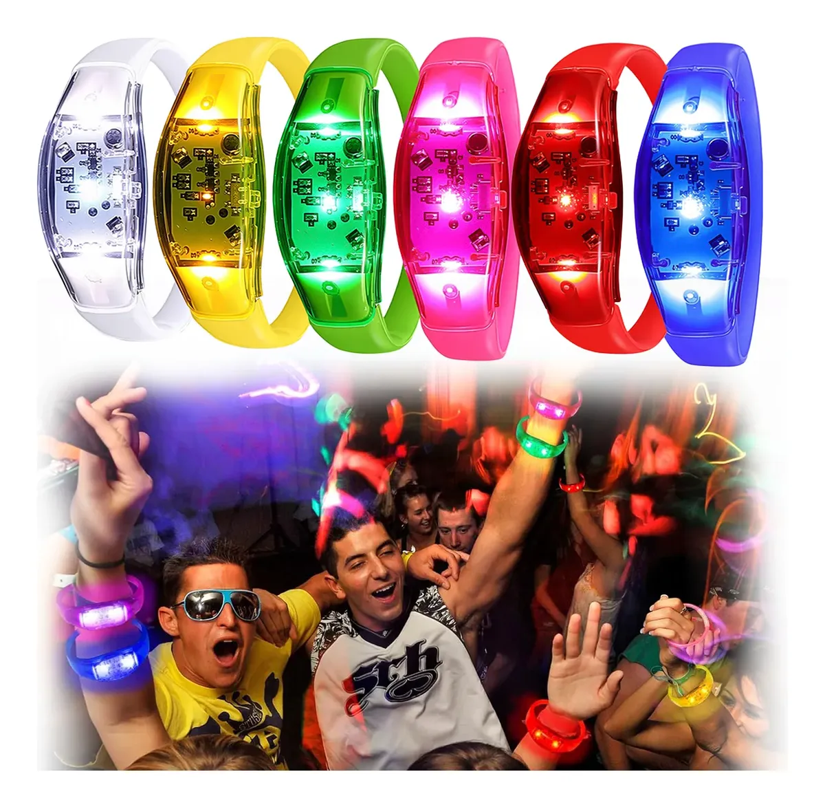 6PCS LED Bracelets Sound Activ - Audio Music Light review and price