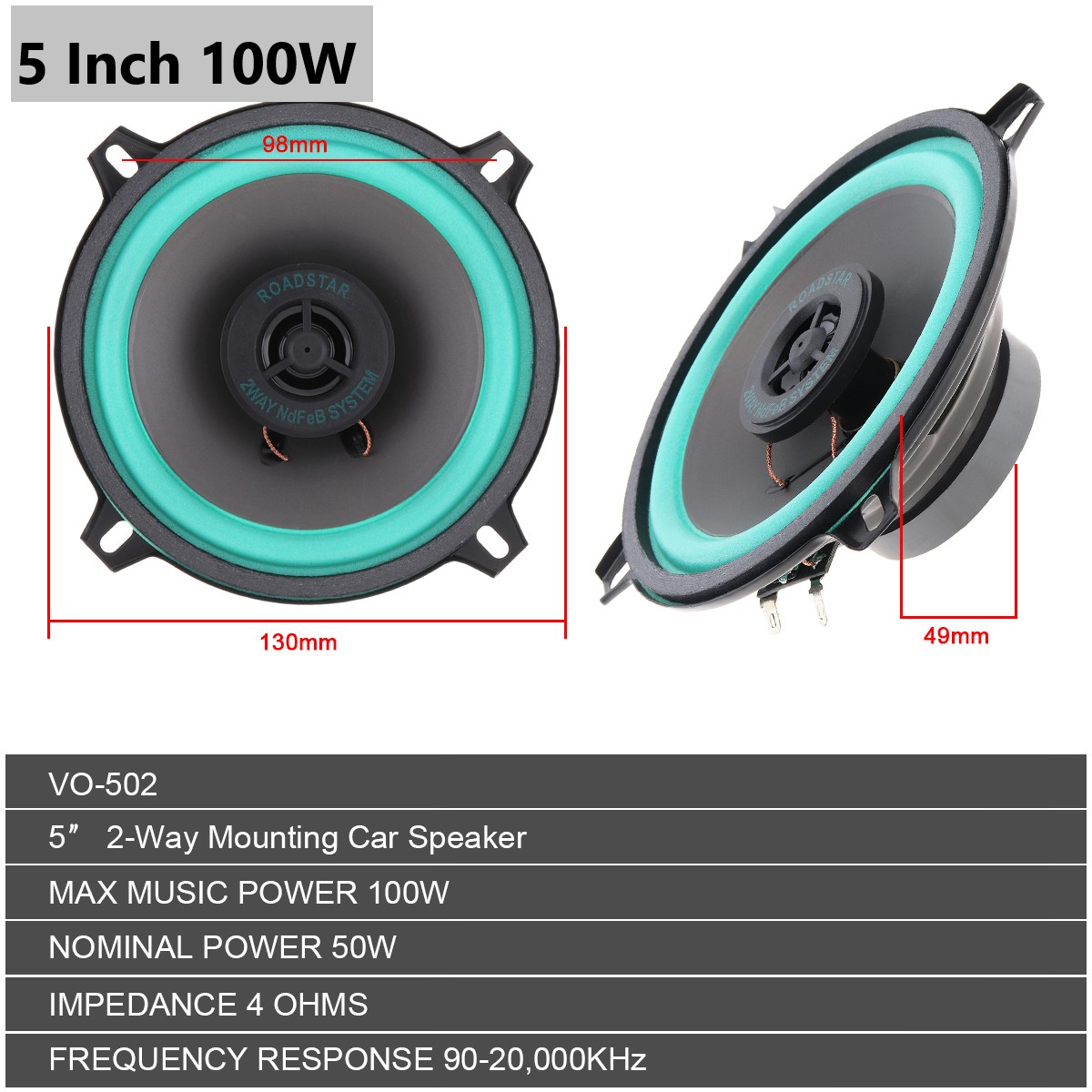 4 Inch / 5 Inch 100W Car HiFi  - Audio Universal Music review and price