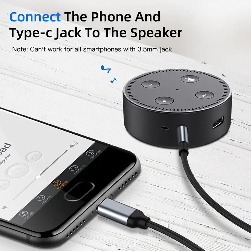 AUX Audio Cable USB C to 3.5mm - Contact Pickup Mic review and price