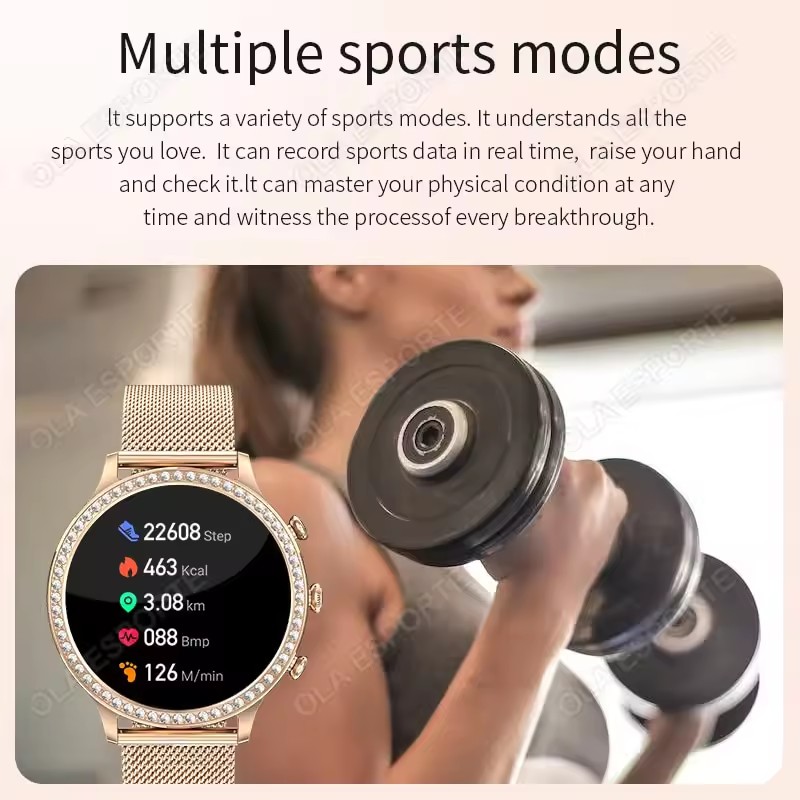 Elegant Ladies' Smartwatch Blu - Audio Music Light review and price