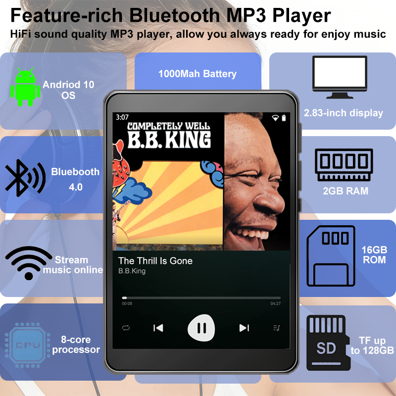 WiFi MP3 Player Andriod 10 Spo - Download Audio Music Player review and price